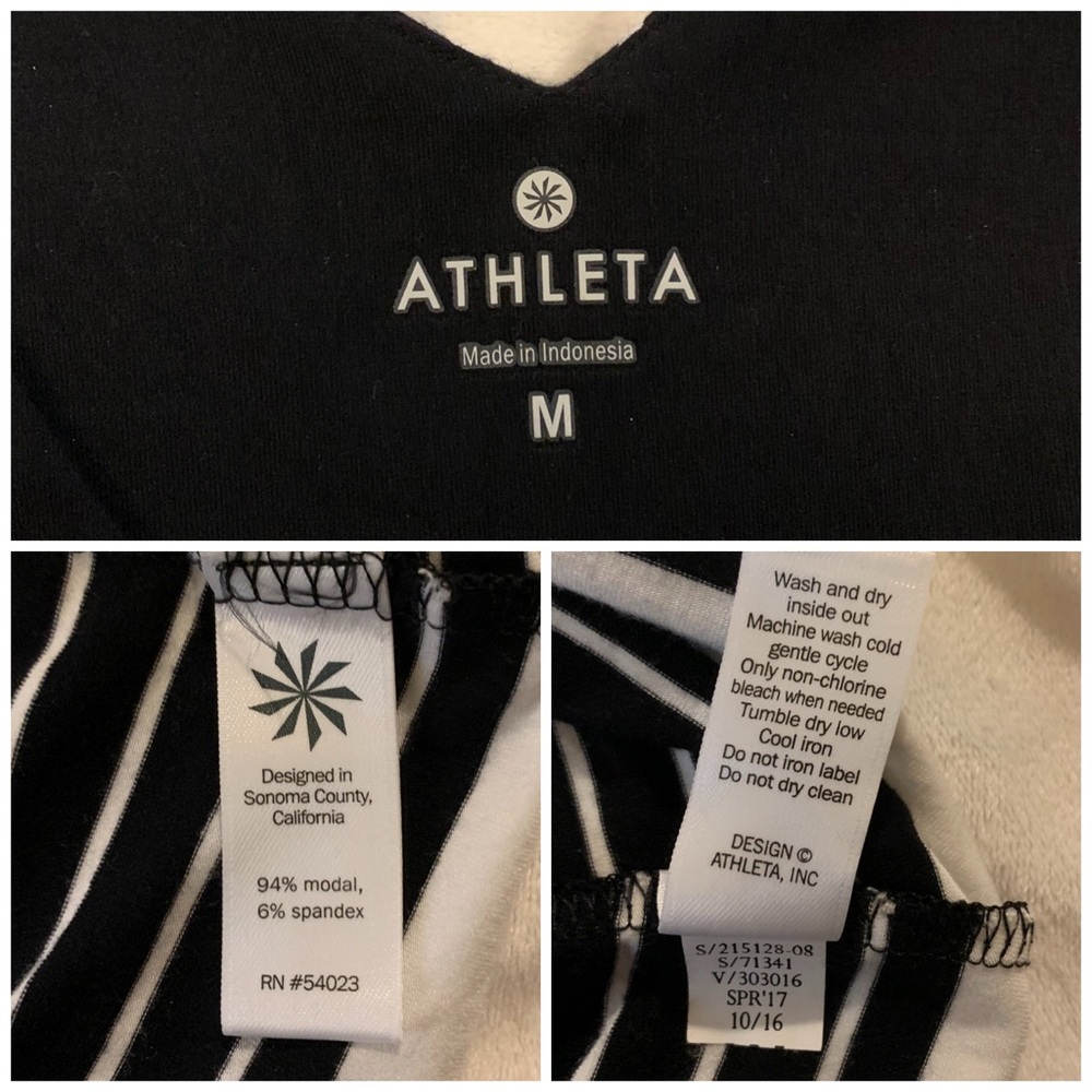 Athleta black white striped Santorini dress medium - Picture 4 of 4